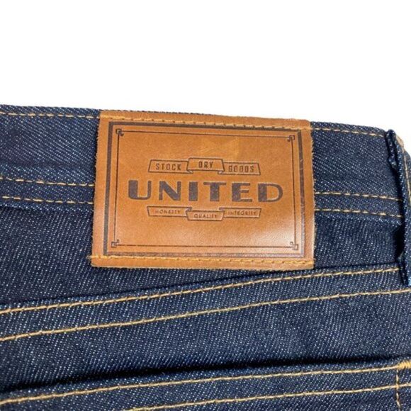 United stock Dry Goods Mens Hard Taper Indigo Selvedge Denim Jeans US 30 - Picture 14 of 15